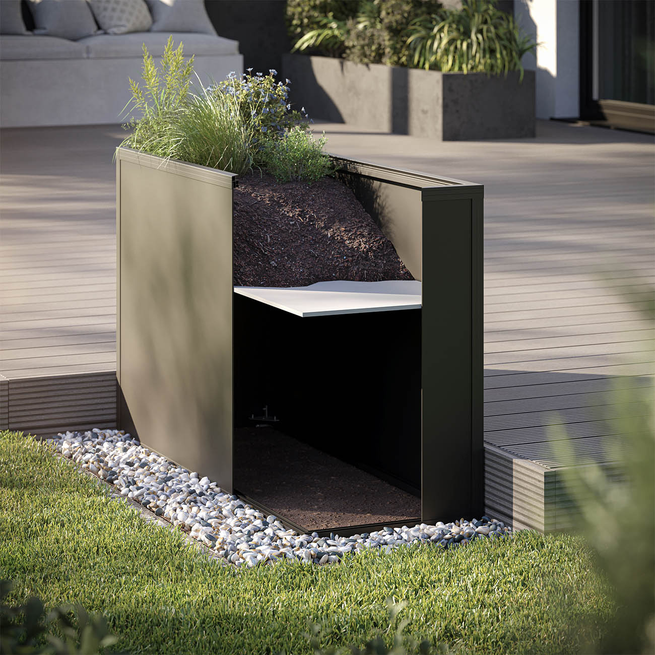 Indsatsbund til KGT højbed 210, aluminium, 205 x 91 x 5 cm Indsatsbund til KGT højbed 210, aluminium, 205 x 91 x 5 cm