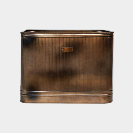 Ivyline Outdoor Hampton Rectangular Copper Metal Planter / Small