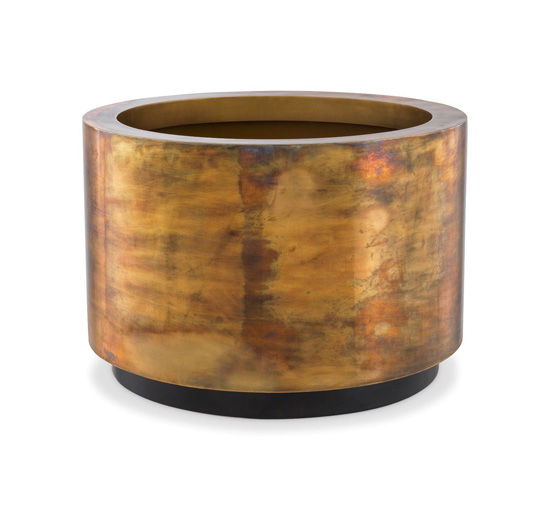 Jasper Planter Round Vintage Brass Jasper Planter Round Vintage Brass