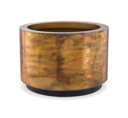 Jasper Planter Round Vintage Brass