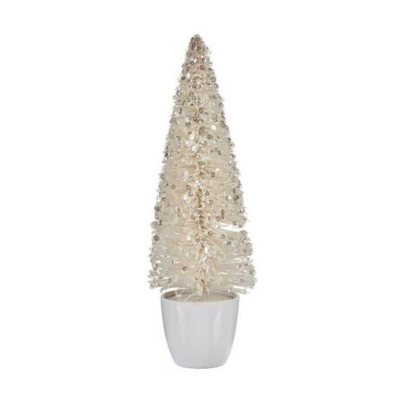 Juletræ i potte - Krist+ hvid, plastik, 10 × 33 × 10 cm