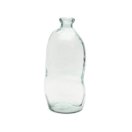 KAVE HOME Brenna vase i 100% genbrugt gennemsigtigt glas, 73 cm