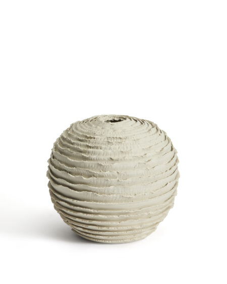 KAVE HOME Evania vase, rund - beige keramik (Ø23)