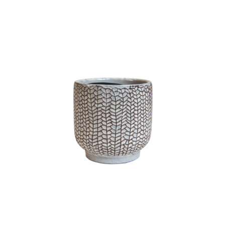 KERAMIK SKJULER GRÅ/HVID 232104 F25 DIA:12CM H12CM