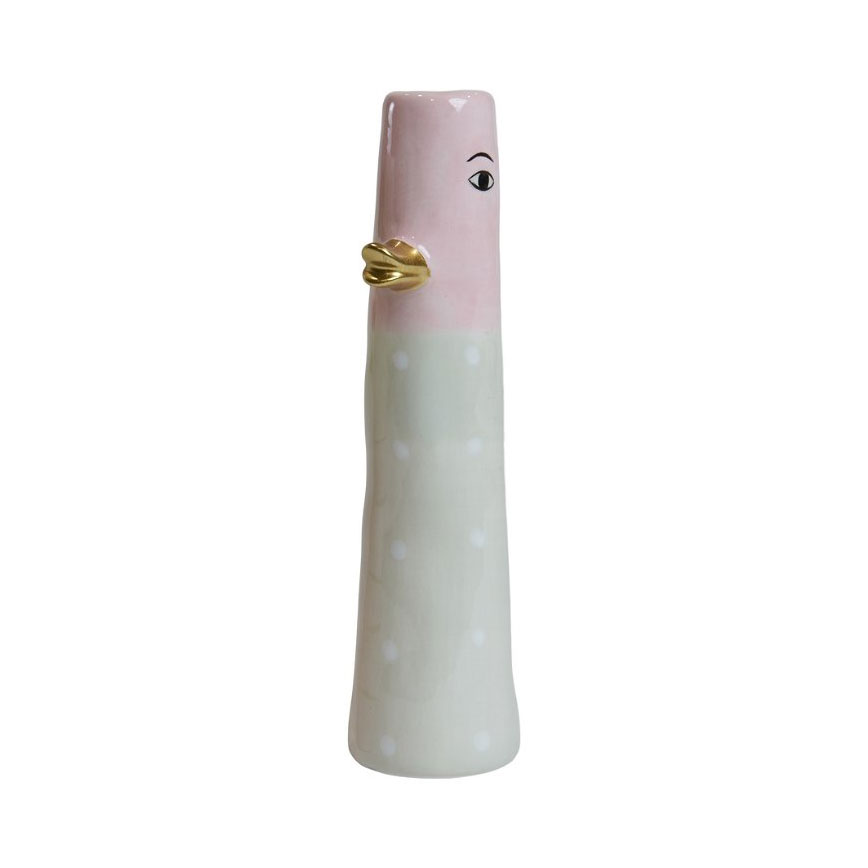 KERAMIK VASE AND H18CM 212392 GRØN NEDERST KERAMIK VASE AND H18CM 212392 GRØN NEDERST