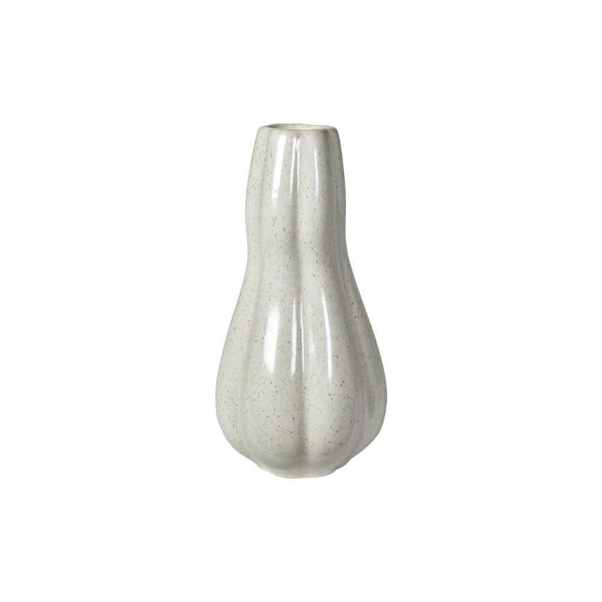 KERAMIK VASE HVID/GRÅ 242036 E25 DIA:12CM H24CM KERAMIK VASE HVID/GRÅ 242036 E25 DIA:12CM H24CM