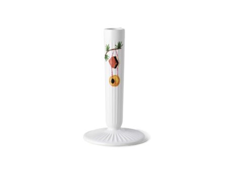 Kähler - Hammershøi Christmas Candlestick - Vase - White Decoration - H16 - H16 x Ø9.5 cm