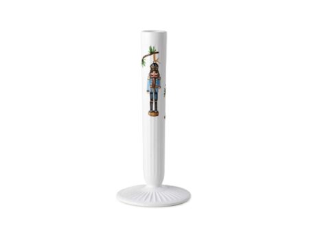 Kähler - Hammershøi Christmas Candlestick - Vase - White Decoration - H20 - H20 x Ø9.5 cm