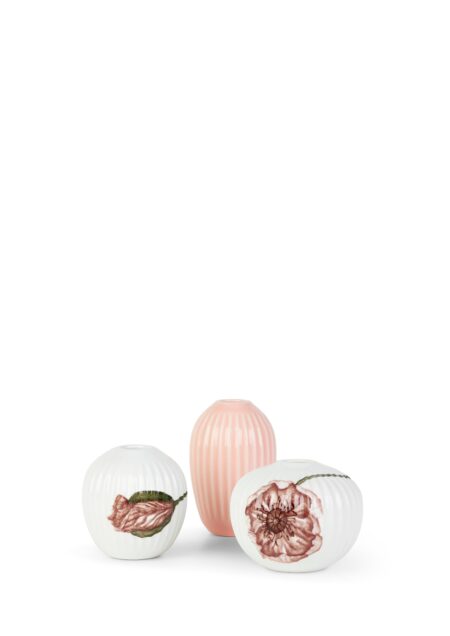 Kähler - Hammershøi Poppy Vase - White - Miniature 3 stk.