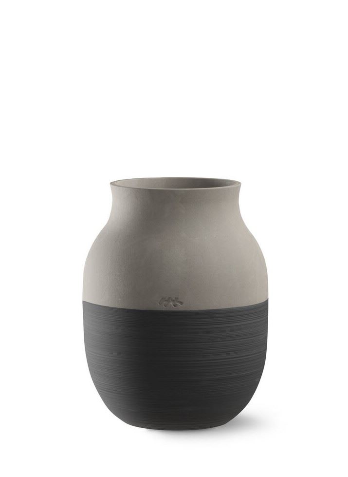 Kähler Omaggio Vase H: 20 cm - Antracitgrå Kähler Omaggio Vase H: 20 cm - Antracitgrå