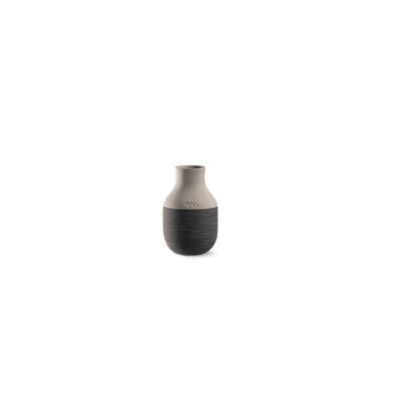 Kähler Omaggio circulare vase h 12,5 cm - Antracitgrå