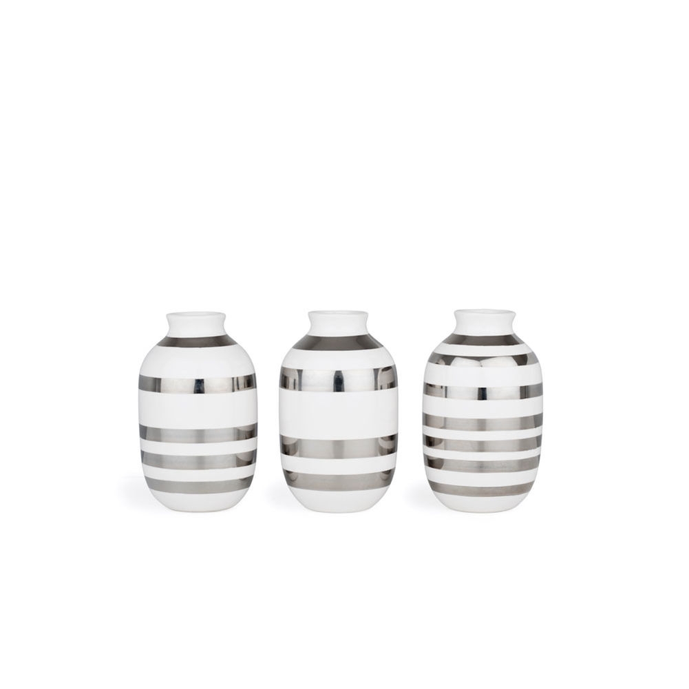 Kähler - Omaggio vase sampak 3 stk. sølv Kähler - Omaggio vase sampak 3 stk. sølv
