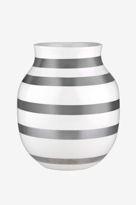 Kähler - Vase Omaggio, H20 - Sølvfarvet - Urtepotteskjulere & vaser - - Homeroom
