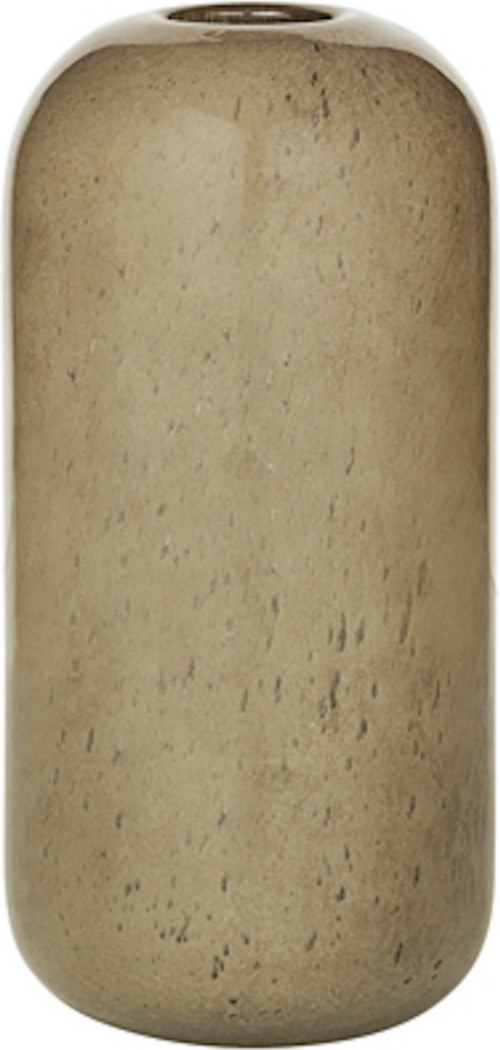 Kai, Vase, natur, H12,5x25,5 cm, mundblæst glas