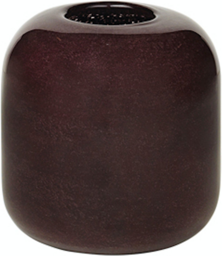 Kai, Vase, rød, H12,5x13,5 cm, mundblæst glas