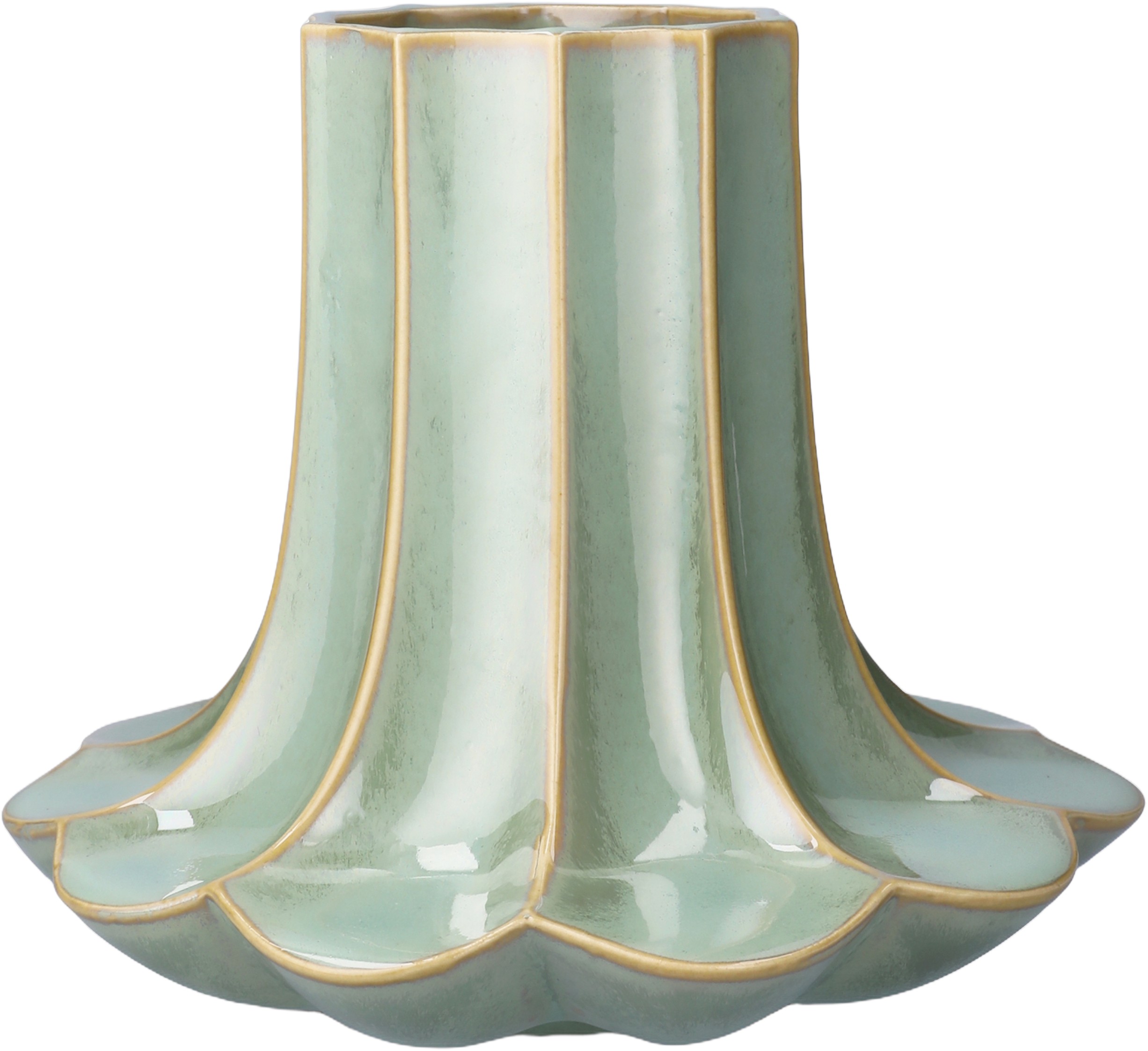 Kantarel Vase H20. 5 cm Grøn Kantarel Vase H20. 5 cm Grøn