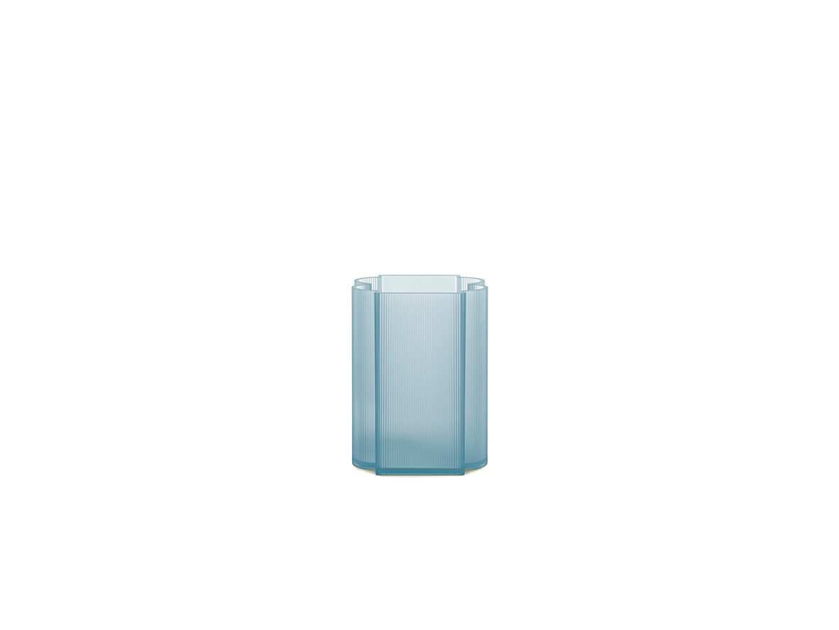Kartell - Okra Vase Low Blue Kartell - Okra Vase Low Blue