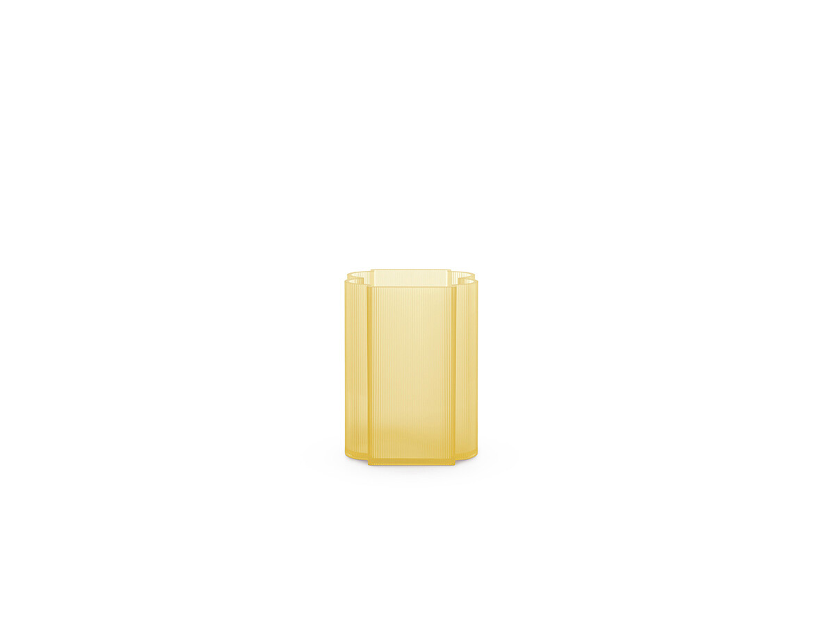 Kartell - Okra Vase Low Yellow Kartell - Okra Vase Low Yellow