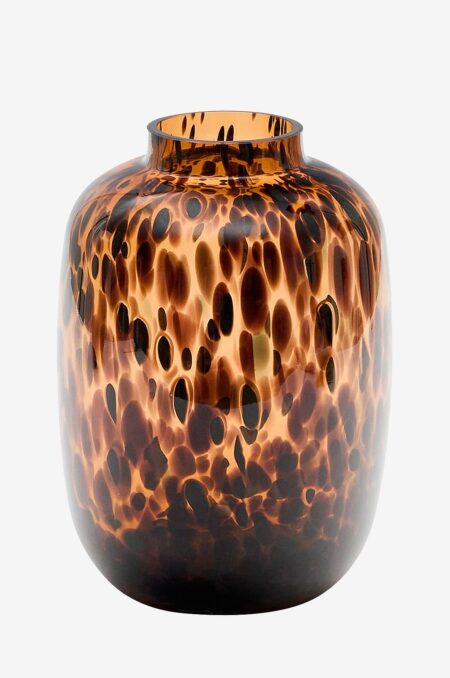 Kave Home - Panth brun glasvase, 25,5 cm - Transparent - Urtepotteskjulere & vaser - - Homeroom