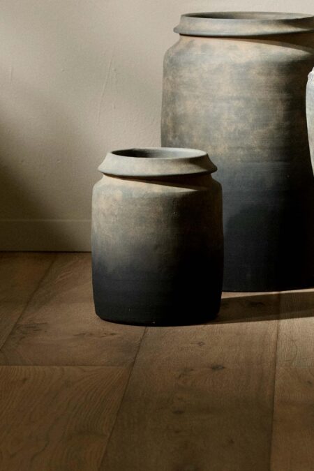 Kavo urtepotte/vase, H24,5 cm - sort/brun
