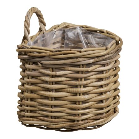 Keli Kurv - Kurv, Kubu Rattan, Natur, 37X23X27 Cm