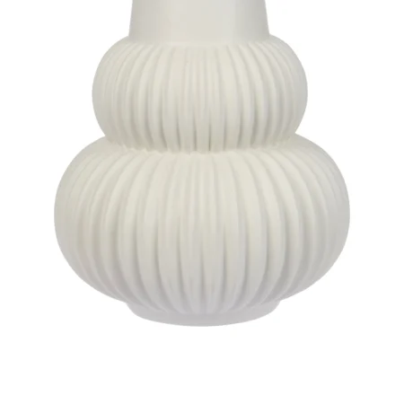Keramik vase, H21 cm hvid