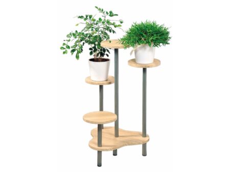 Kesper 17277, Niveaudelt plantestativ, Grå, Træ, Indendørs, 5 hylder, 645 mm, 460 mm