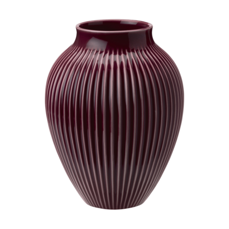 Knabstrup Keramik Knabstrup vase riflet 20 cm Berry