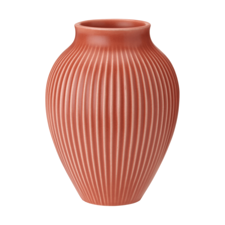 Knabstrup Keramik Knabstrup vase riflet 20 cm Coral