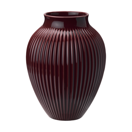 Knabstrup Keramik Knabstrup vase riflet 27 cm Berry