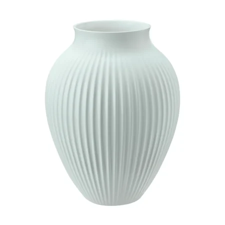 Knabstrup Keramik Knabstrup vase riflet 27 cm Ice blue