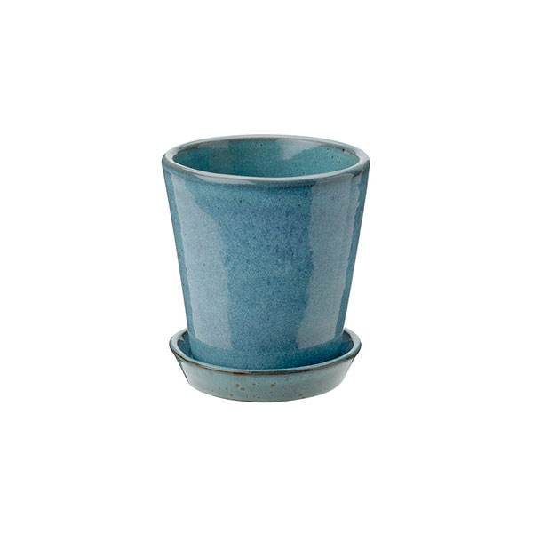 Knabstrup Keramik dyrkningspotte, støvet blå - H:11 cm : Erling Christensen Møbler Knabstrup Keramik dyrkningspotte, støvet blå - H:11 cm : Erling Christensen Møbler