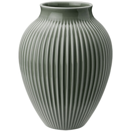 Knabstrup Ripple Celadon Vase 20 cm, grøn
