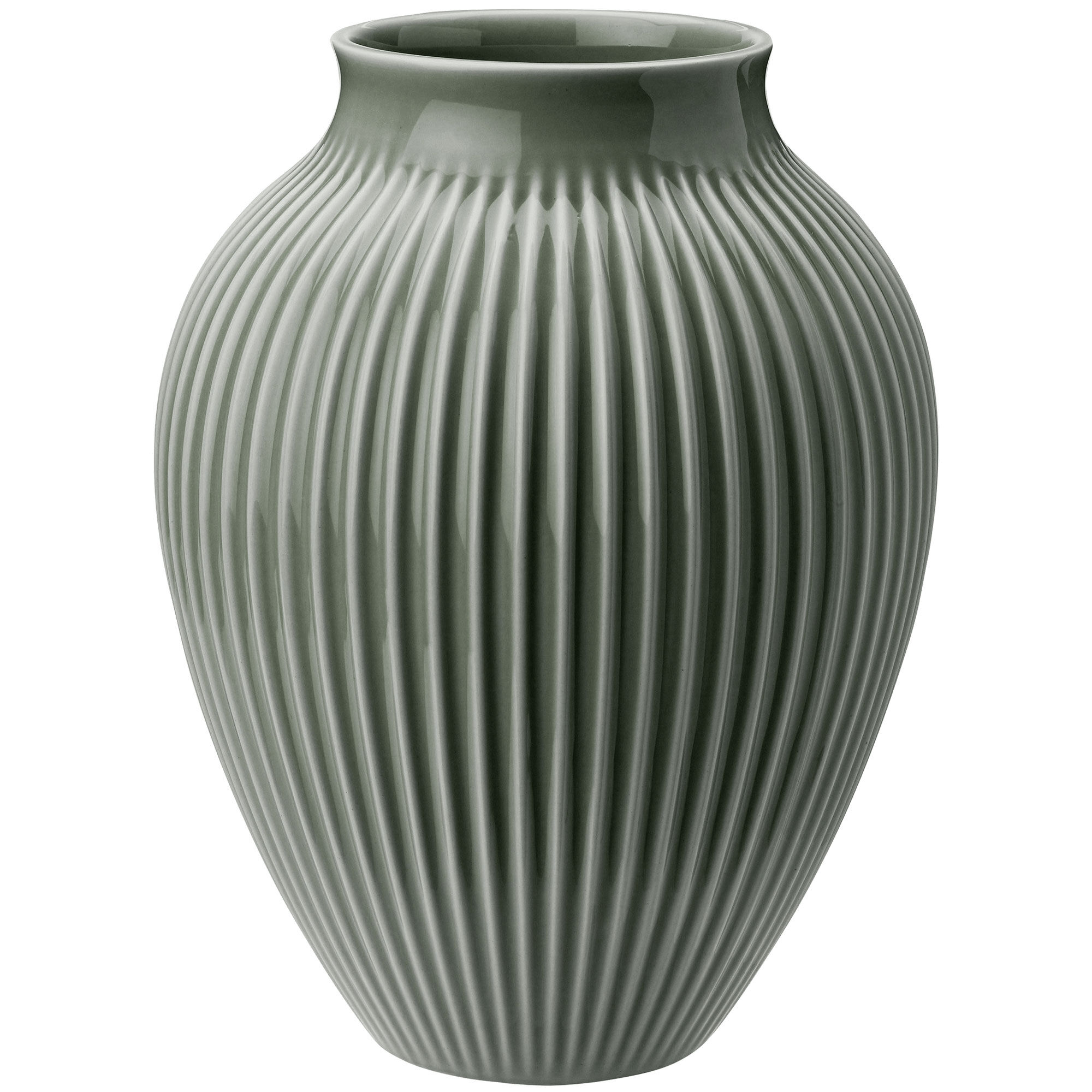 Knabstrup Ripple Celadon Vase 20 cm, grøn Knabstrup Ripple Celadon Vase 20 cm, grøn