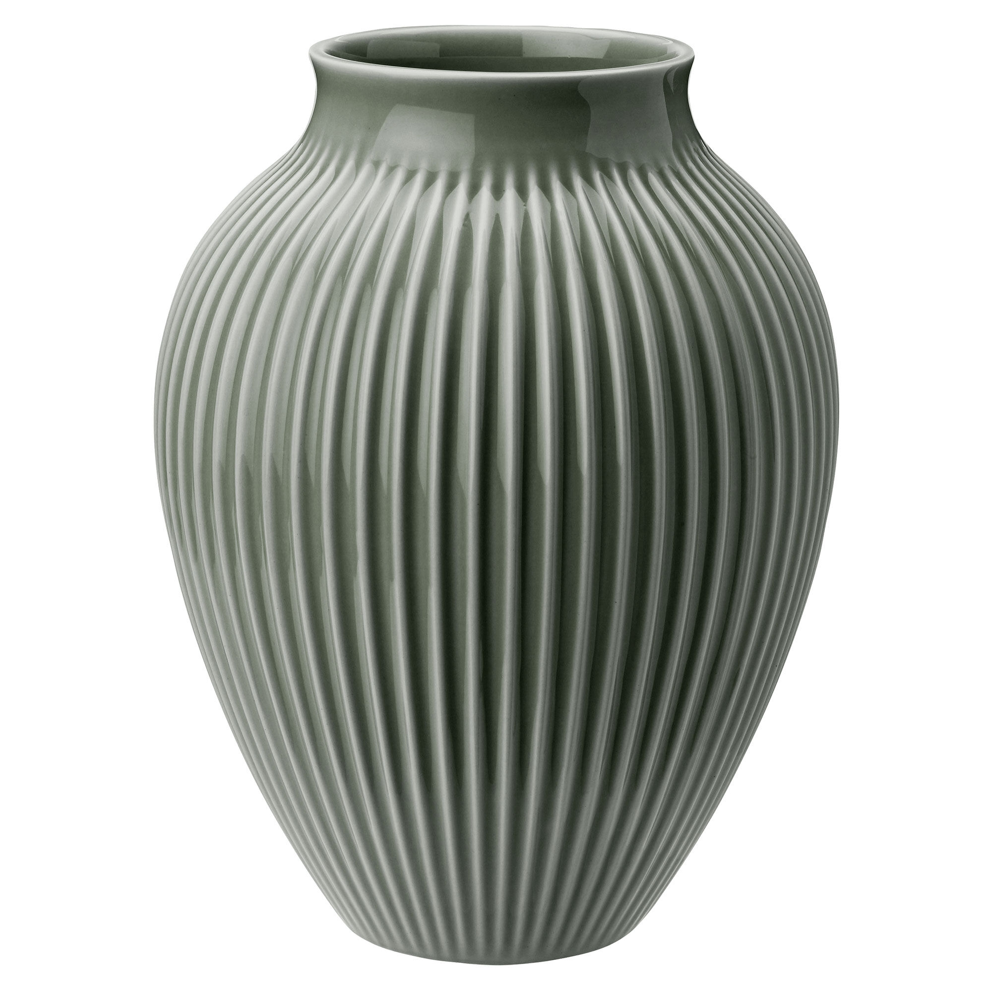 Knabstrup Ripple Celadon Vase 27 cm, grøn Knabstrup Ripple Celadon Vase 27 cm, grøn
