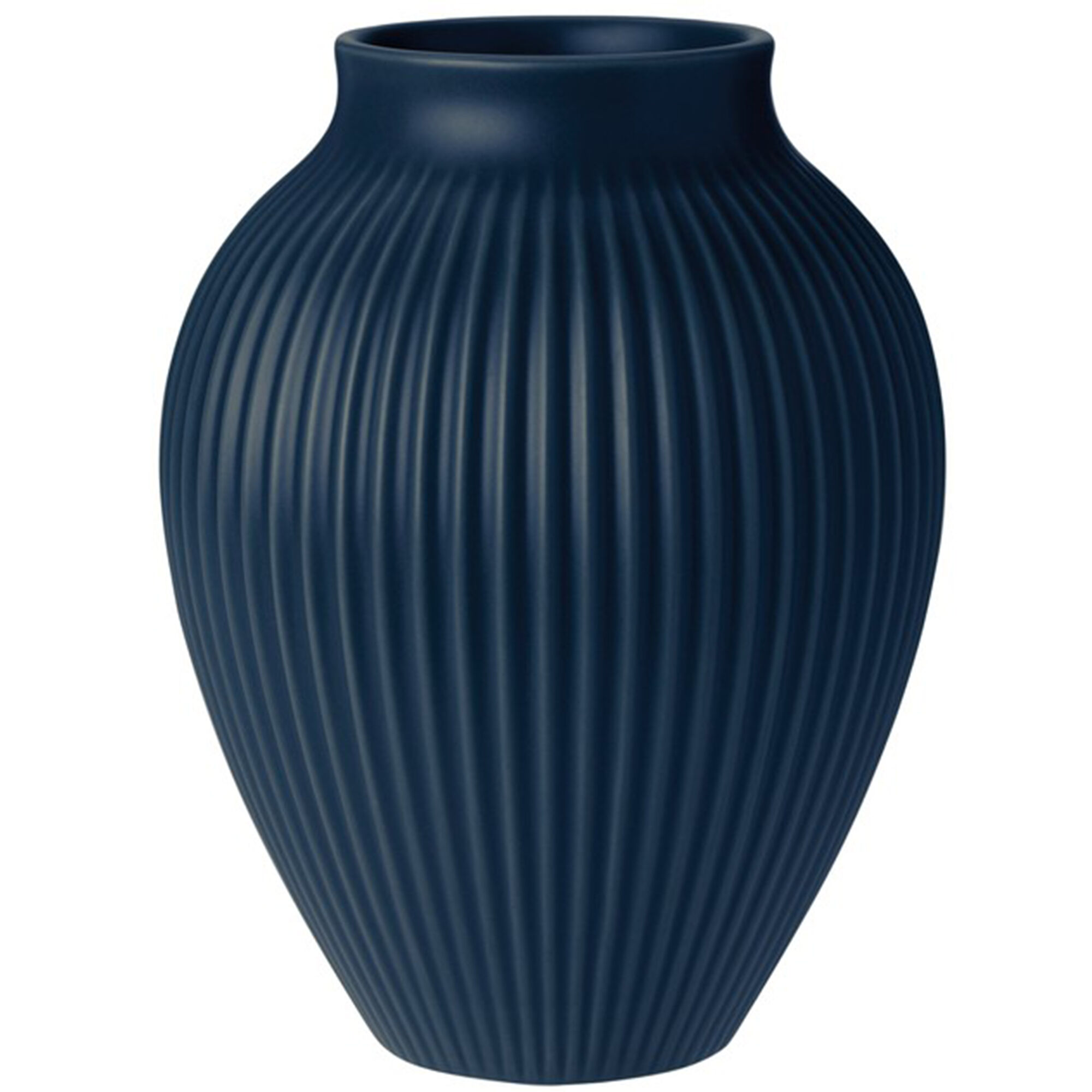 Knabstrup Ripple vase 20 cm, mat dark blue Knabstrup Ripple vase 20 cm, mat dark blue