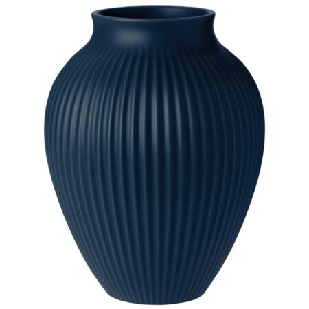 Knabstrup Ripple vase 27 cm, mat dark blue