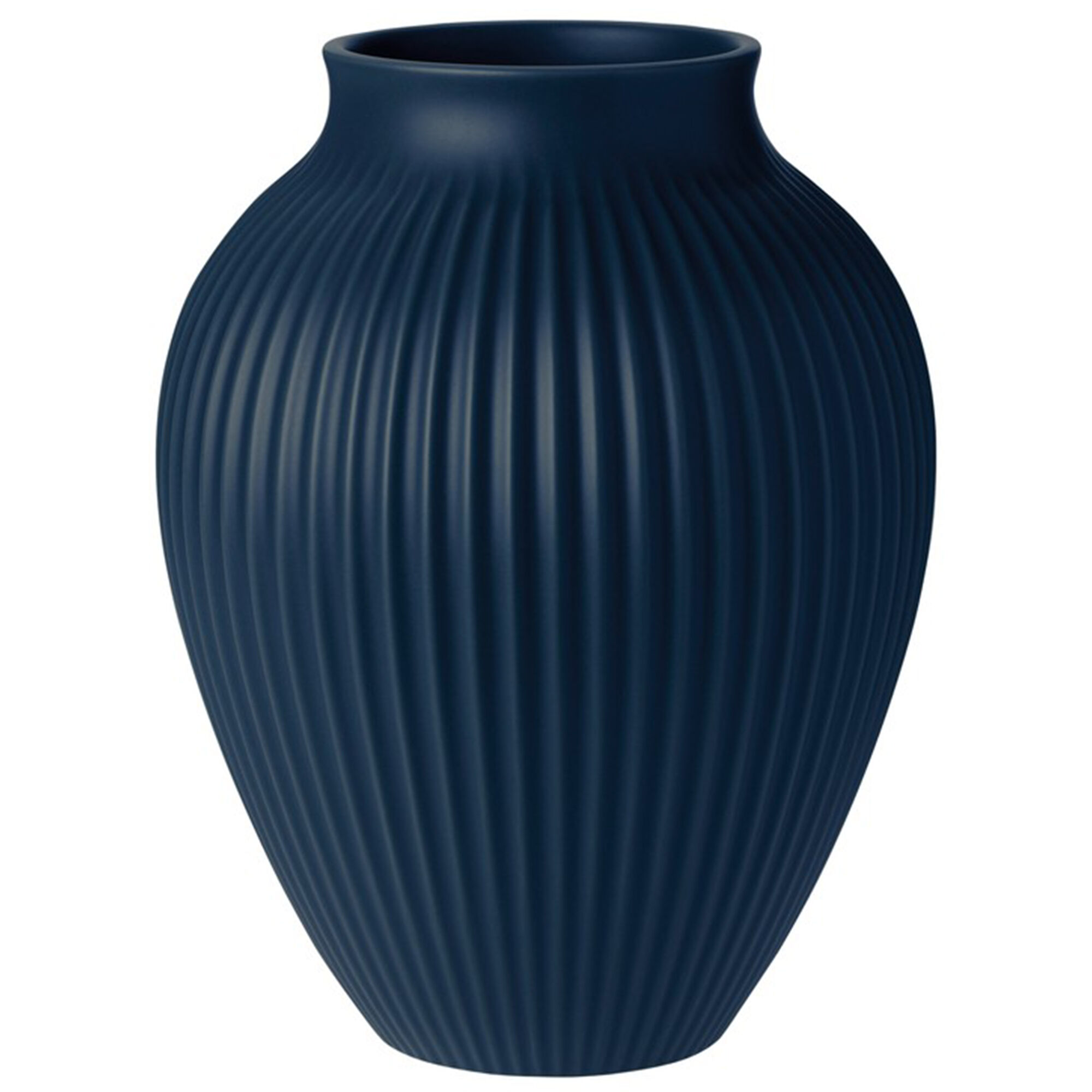 Knabstrup Ripple vase 27 cm, mat dark blue Knabstrup Ripple vase 27 cm, mat dark blue