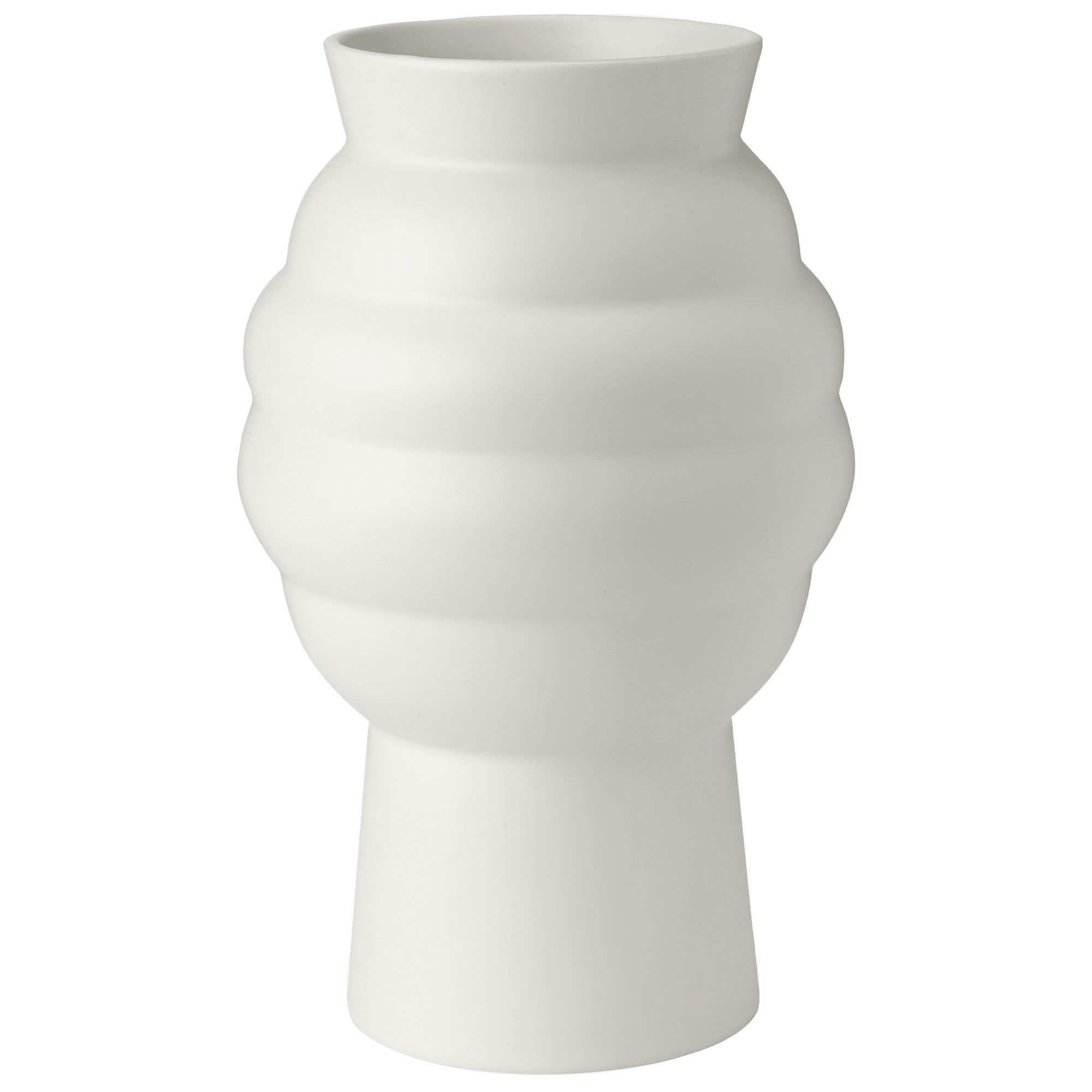Knabstrup Vas Tortus Archie 23,5 cm, hvid Knabstrup Vas Tortus Archie 23,5 cm, hvid