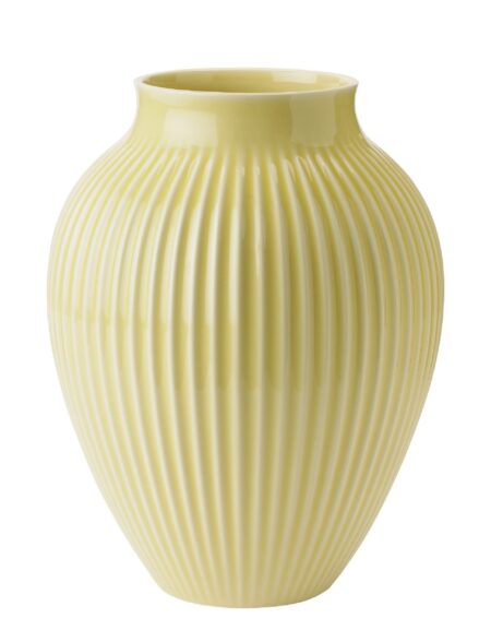 Knabstrup Vase, Grooves Knabstrup Keramik Yellow
