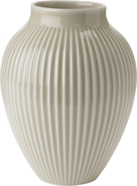 Knabstrup Vase H 20 cm Ripple Sand