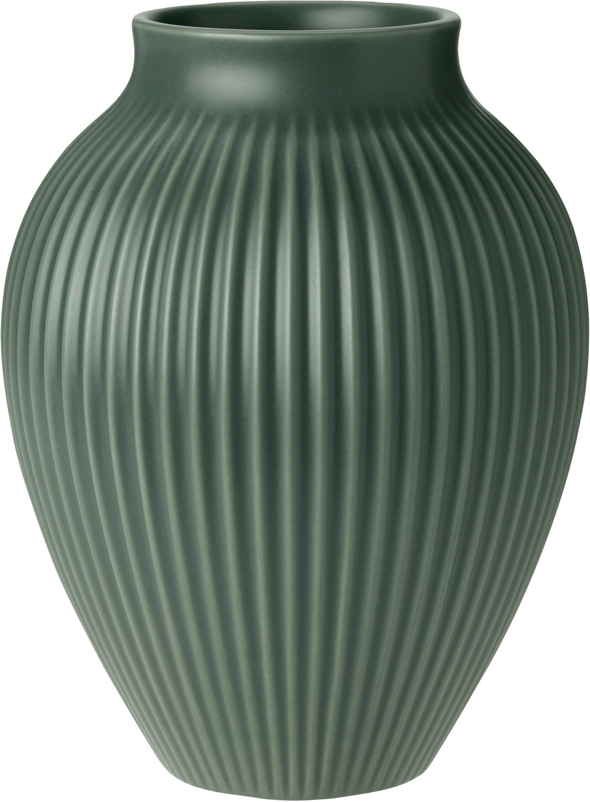Knabstrup Vase H 20 cm Ripple mat Celadon Green Knabstrup Vase H 20 cm Ripple mat Celadon Green