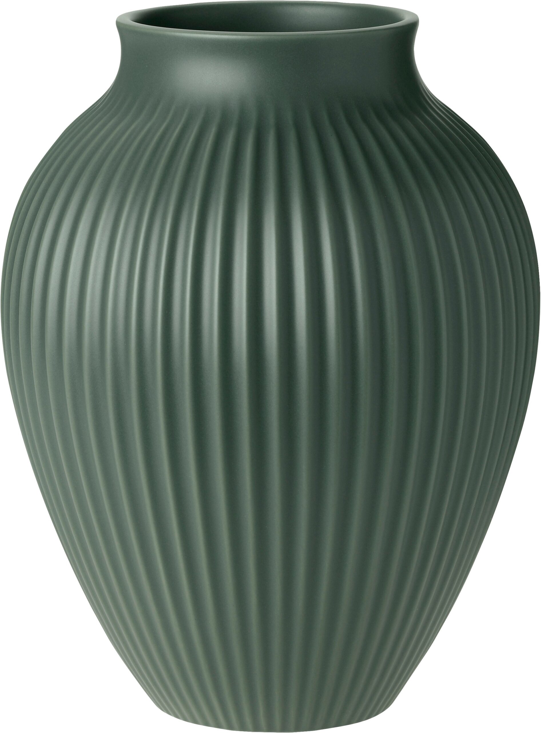 Knabstrup Vase H 27 cm Ripple mat Celadon Green Knabstrup Vase H 27 cm Ripple mat Celadon Green