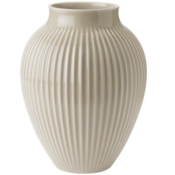 Knabstrup vase H 27 cm rippel - Sand Knabstrup vase H 27 cm rippel - Sand