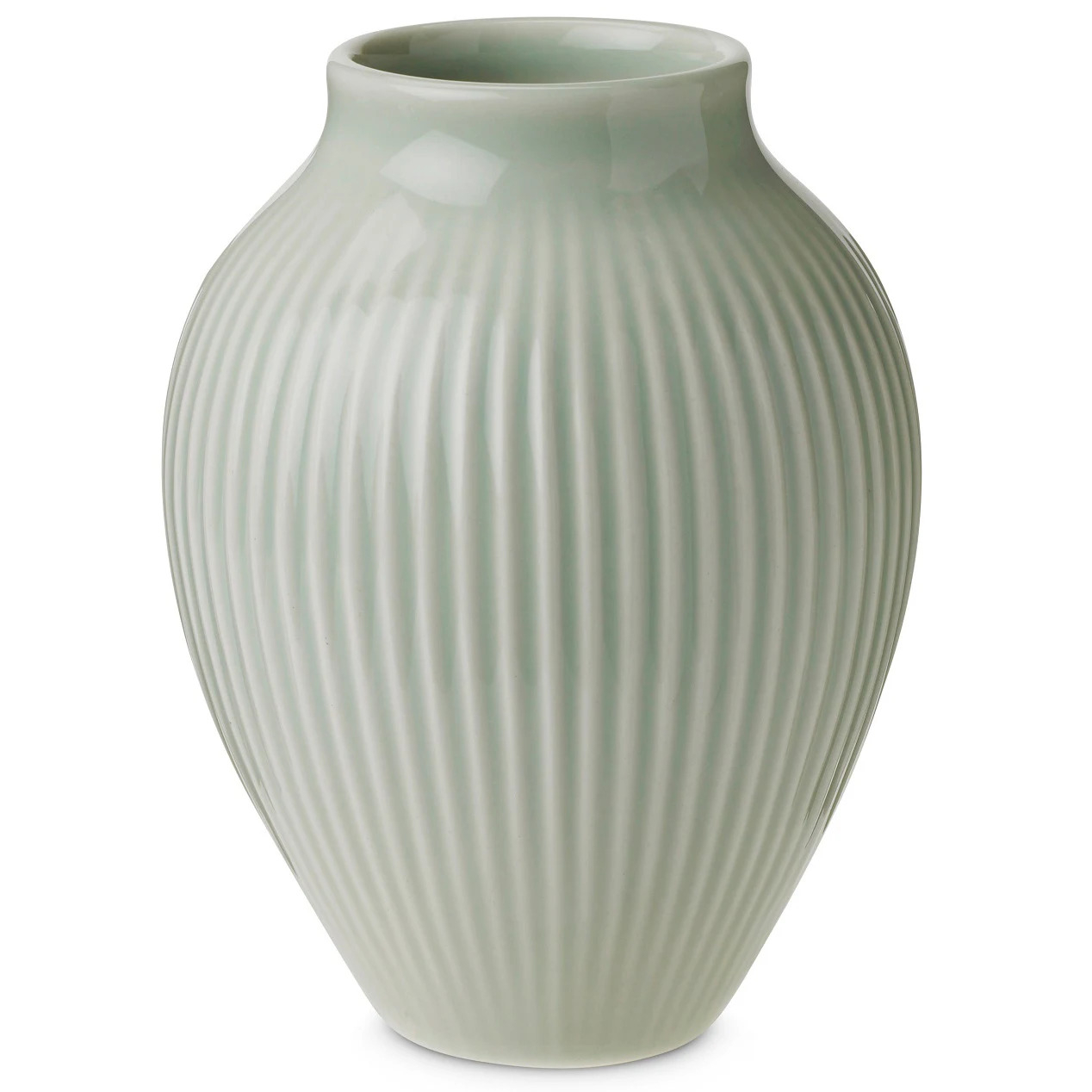 Knabstrup - , vase, riller mintgrøn, 27 cm Knabstrup - , vase, riller mintgrøn, 27 cm