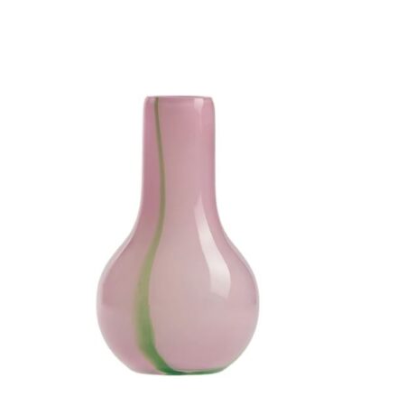 Kodanska Flow Vase Mini H: 15 cm - Purple W. Green Stripes OUTLET