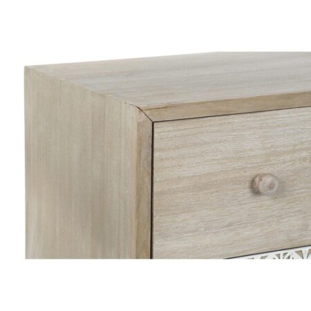 Kommode 80 x 42 x 80 cm Natur Hvid Blad af en plante