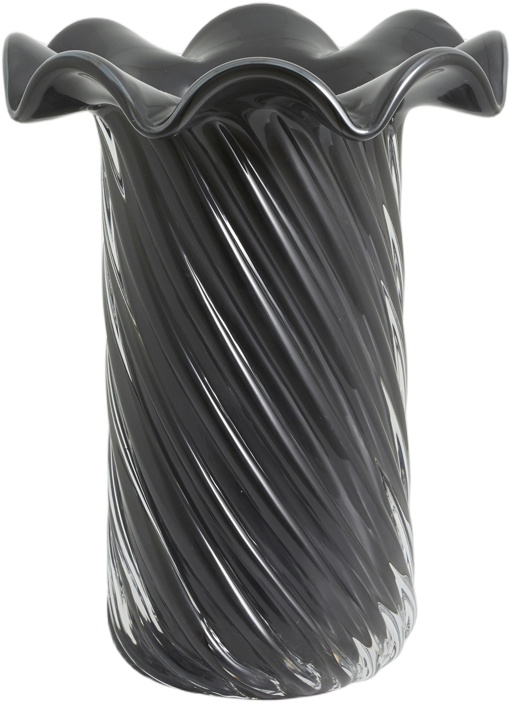 Koro Vase, Glass Grey Koro Vase, Glass Grey
