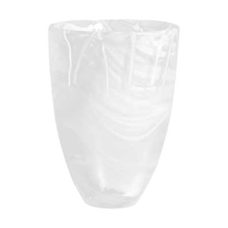 Kosta Boda Contrast vase 200 mm Hvid-hvid