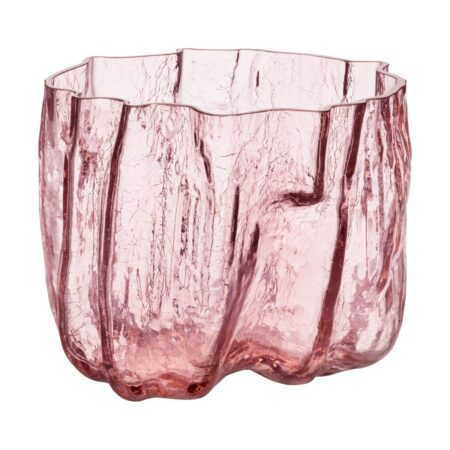 Kosta Boda Crackle vase 17,5 cm Lyserød